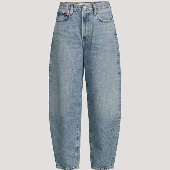 Agolde Denim - Agolde Ultra High Rise Curved Taper Blue Balloon Jeans 25